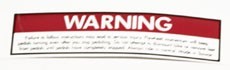 DECAL, WARNING