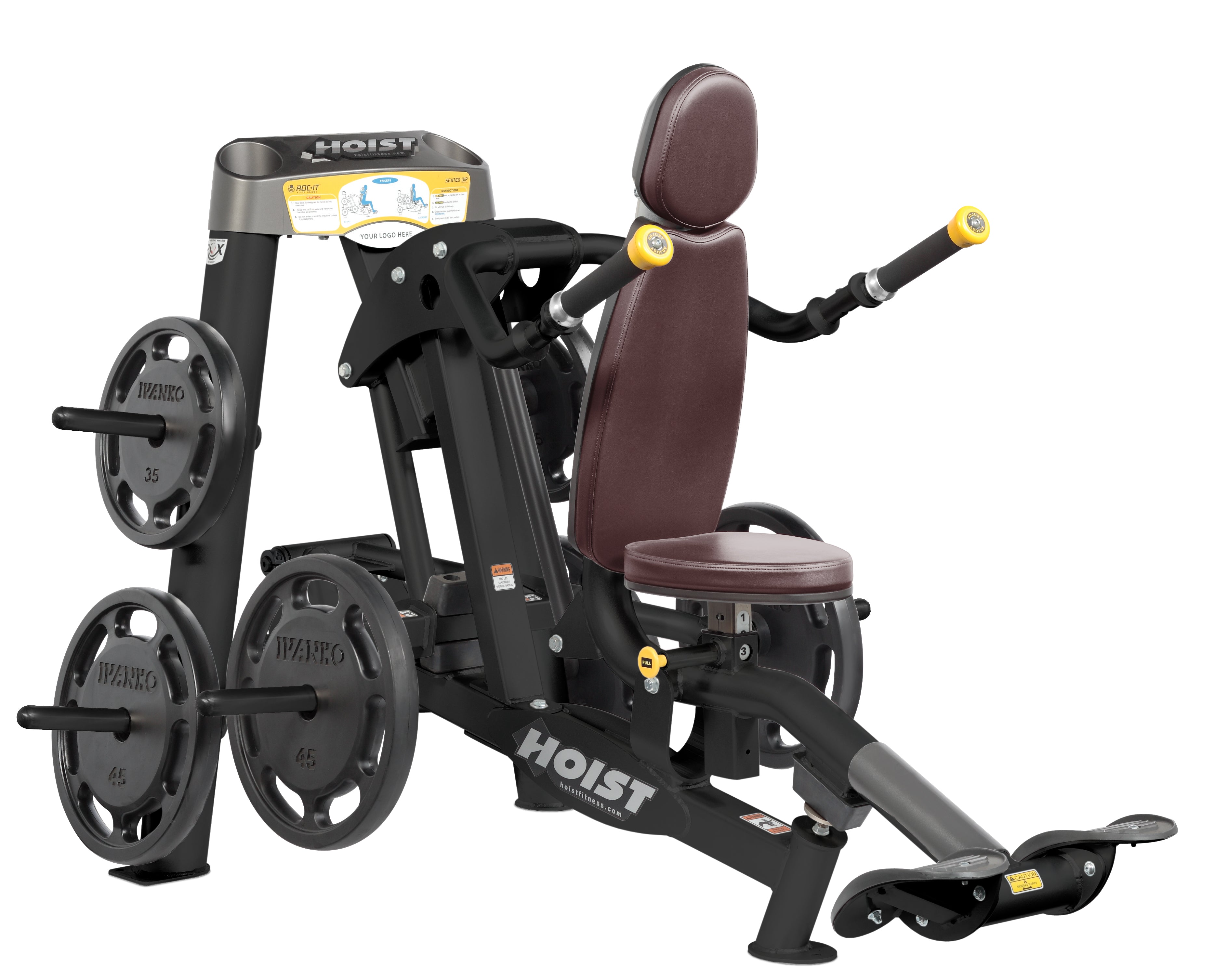Seated Dip Machine Plate Loaded Seated Dip Machine With Cable Bar 